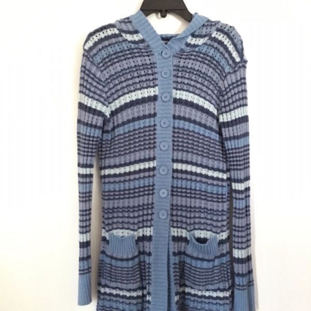 Limited Too Blue Cardigan with Hood